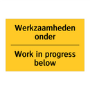 Werkzaamheden onder - Work in progress below