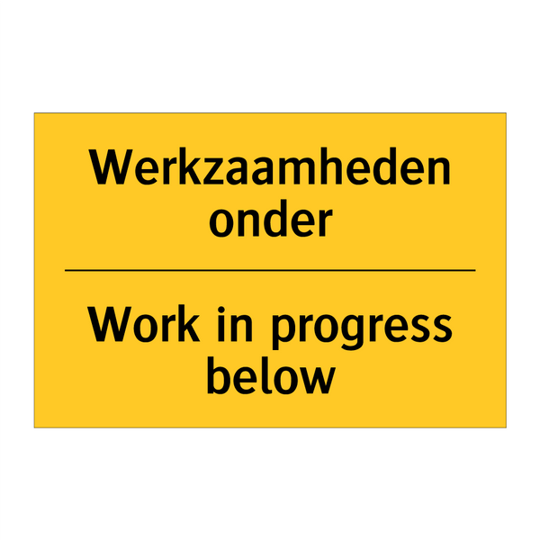 Werkzaamheden onder - Work in progress below