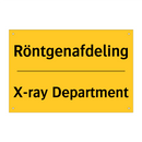 Röntgenafdeling - X-ray Department