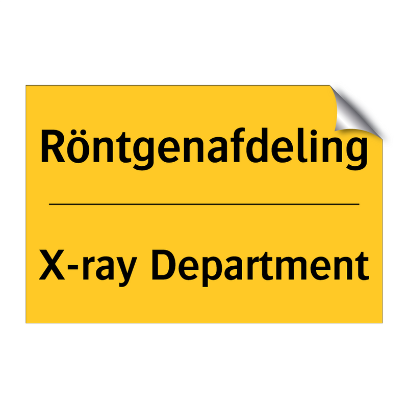 Röntgenafdeling - X-ray Department