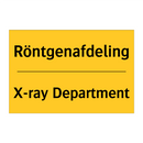 Röntgenafdeling - X-ray Department