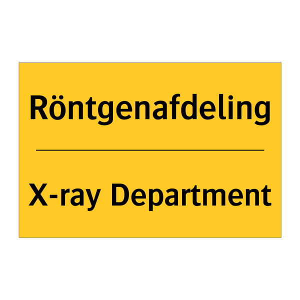 Röntgenafdeling - X-ray Department