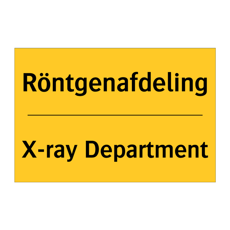 Röntgenafdeling - X-ray Department