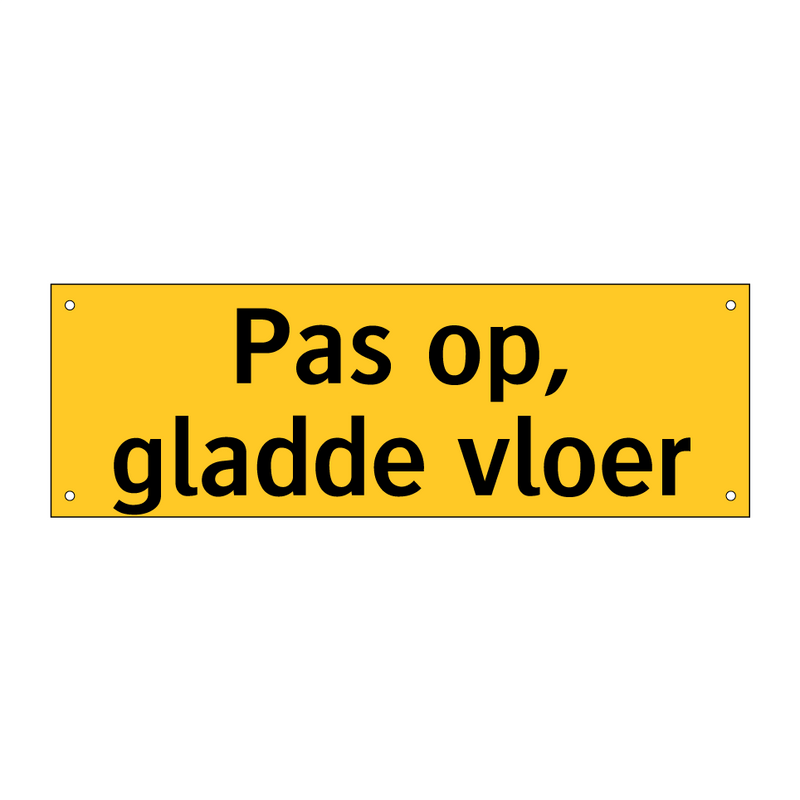 Pas op, gladde vloer