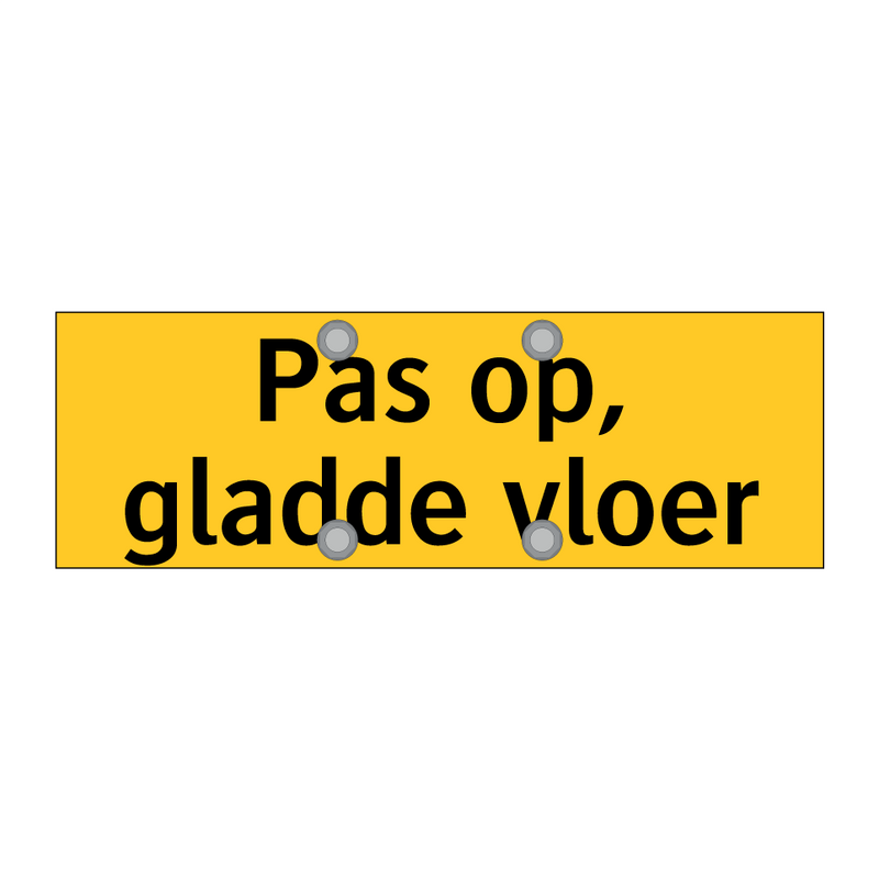 Pas op, gladde vloer