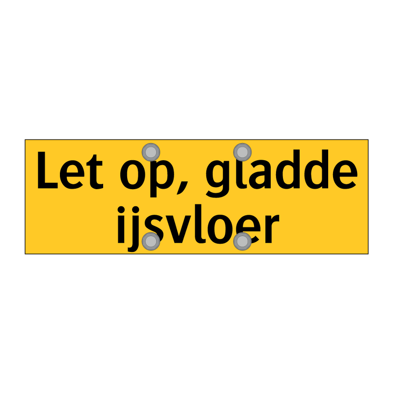 Let op, gladde ijsvloer