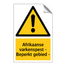 Afrikaanse varkenspest - Beperkt gebied -