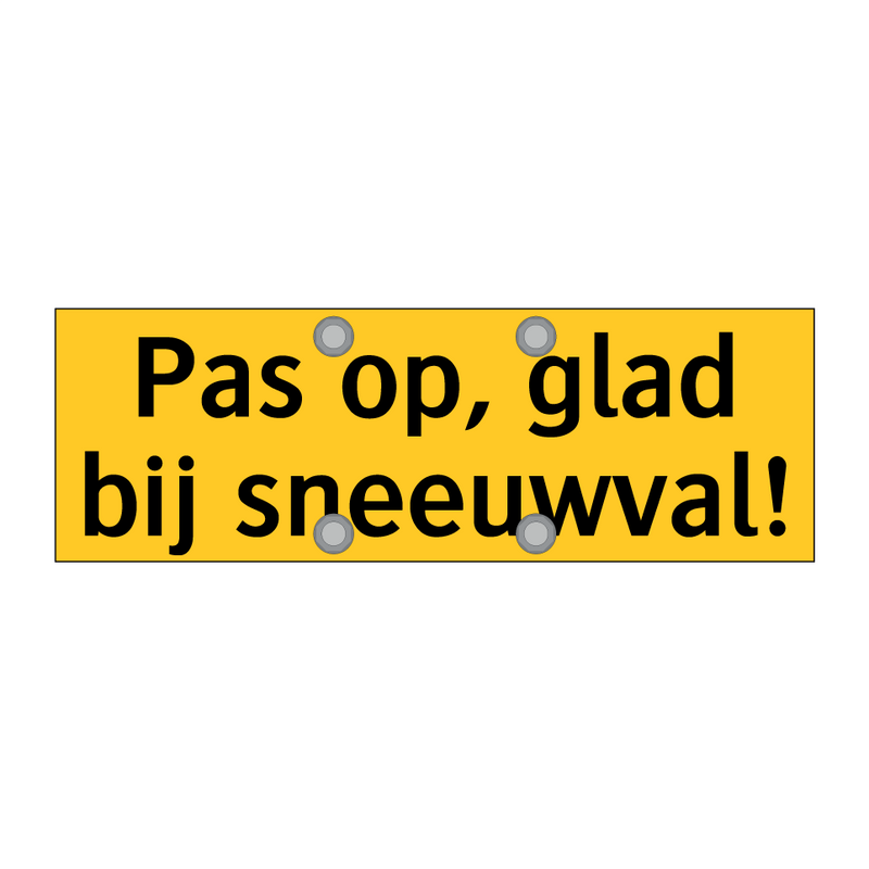 Pas op, glad bij sneeuwval!