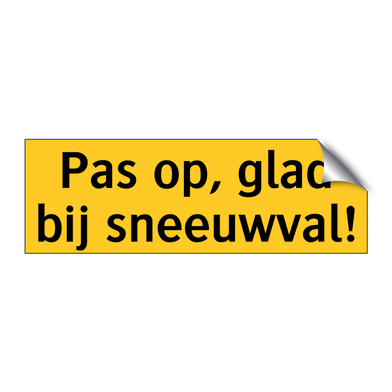 Pas op, glad bij sneeuwval!