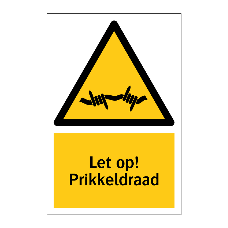 Let op! Prikkeldraad
