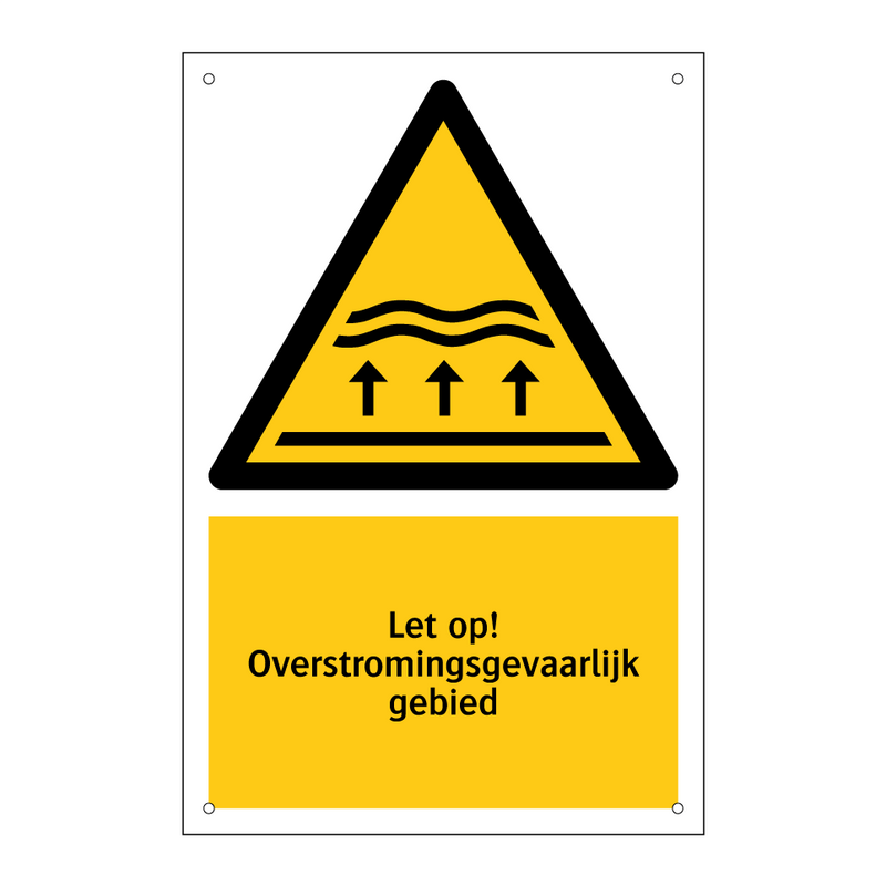 Let op! Overstromingsgevaarlijk gebied