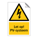 Let op! PV-systeem