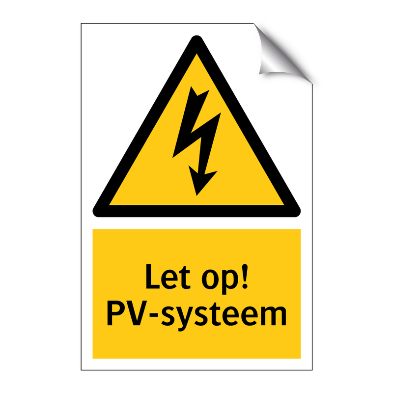 Let op! PV-systeem