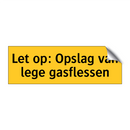 Let op: Opslag van lege gasflessen