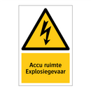 Accu ruimte Explosiegevaar