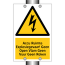 Accu Ruimte Explosiegevaar! Geen Open Vlam Geen Vuur Geen Roken