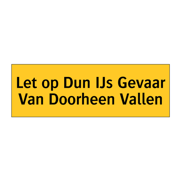 Let op Dun IJs Gevaar Van Doorheen Vallen