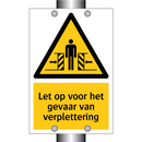 Let op voor het gevaar van verplettering