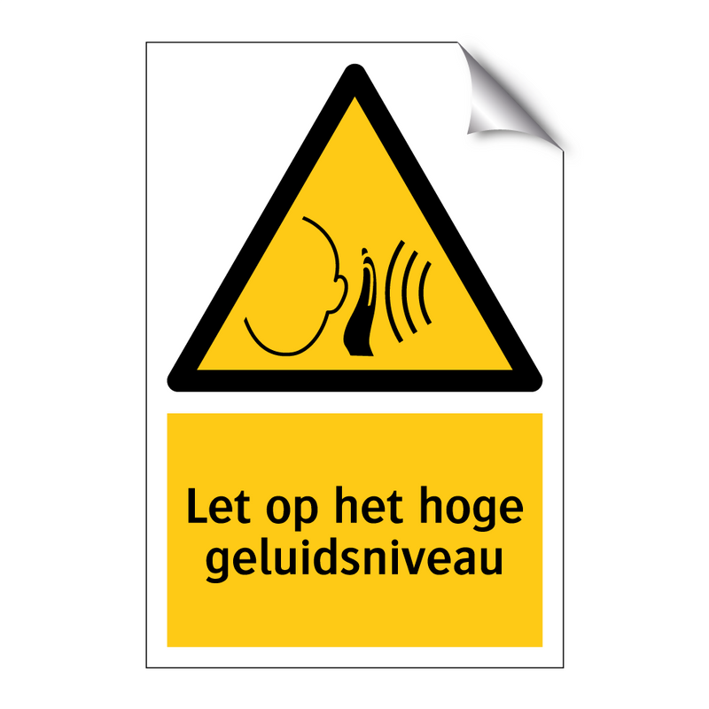 Let op het hoge geluidsniveau
