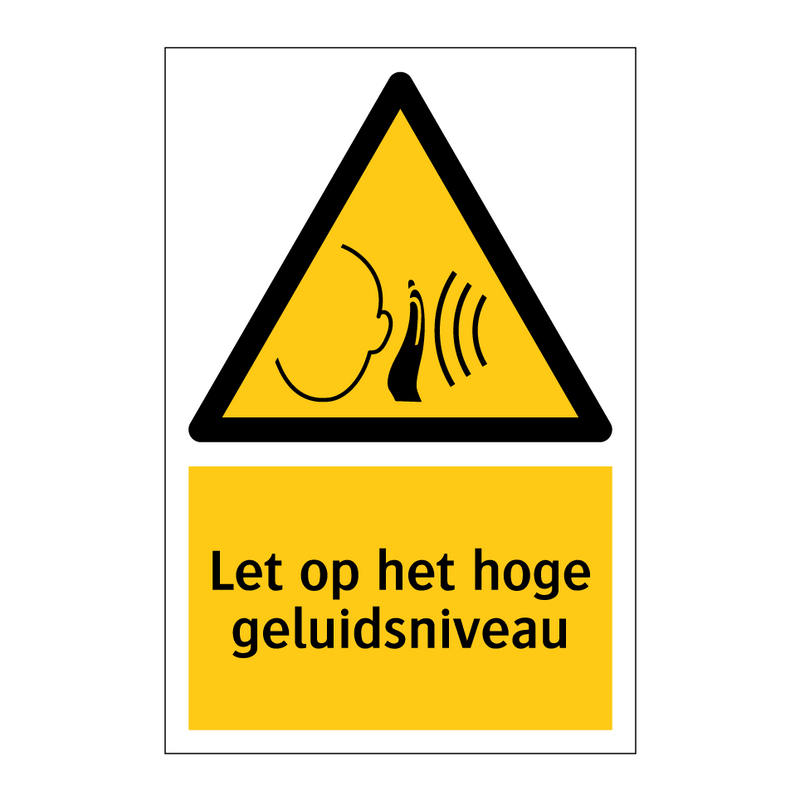 Let op het hoge geluidsniveau