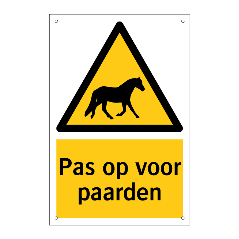 Pas op voor paarden