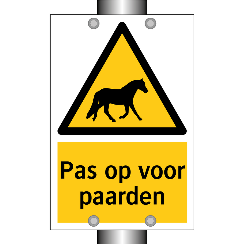 Pas op voor paarden