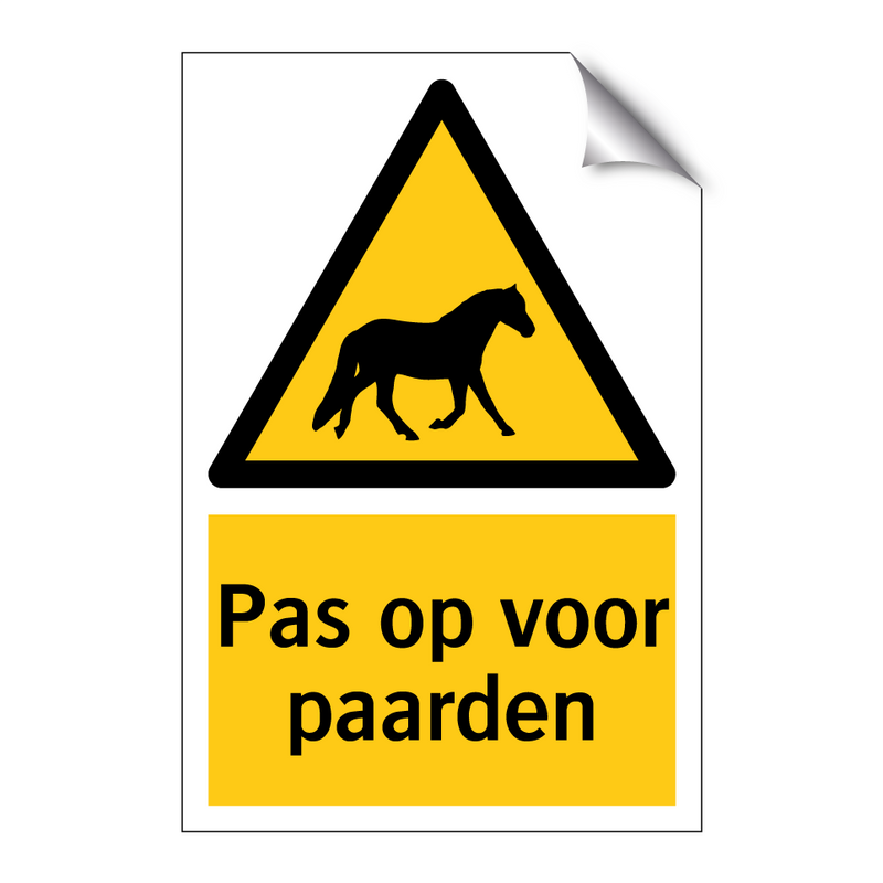 Pas op voor paarden