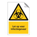 Let op voor infectiegevaar