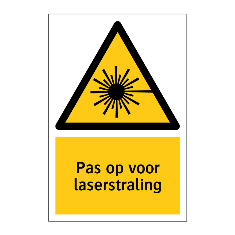 Pas op voor laserstraling