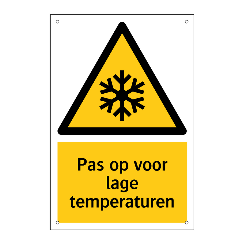 Pas op voor lage temperaturen