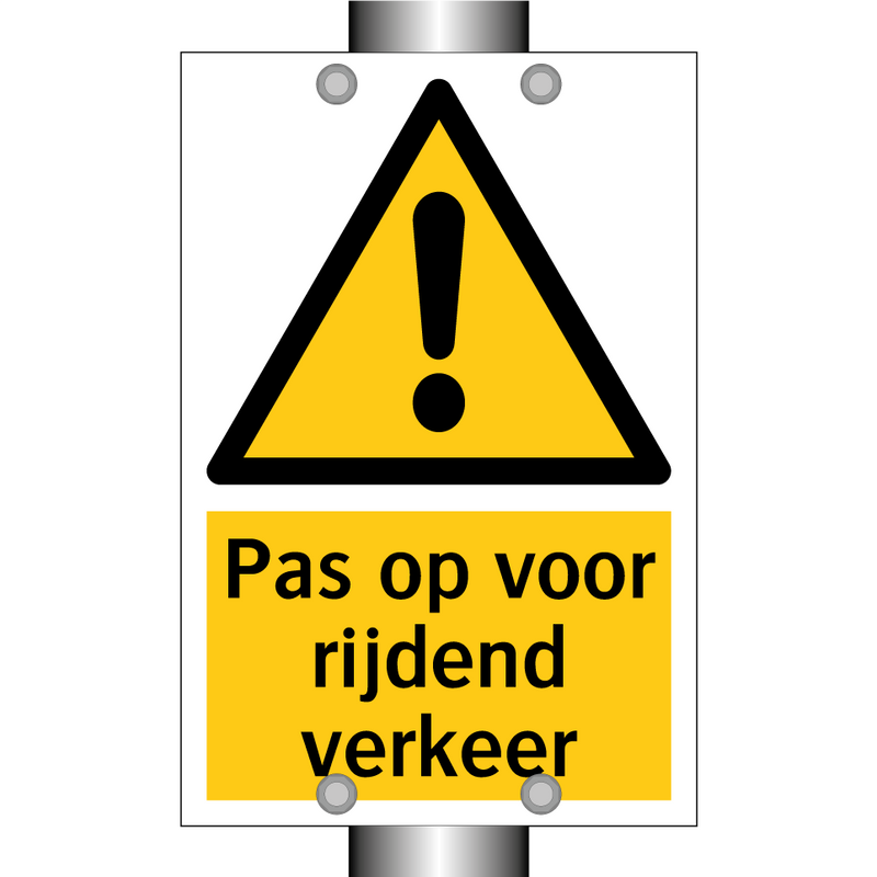 Pas op voor rijdend verkeer