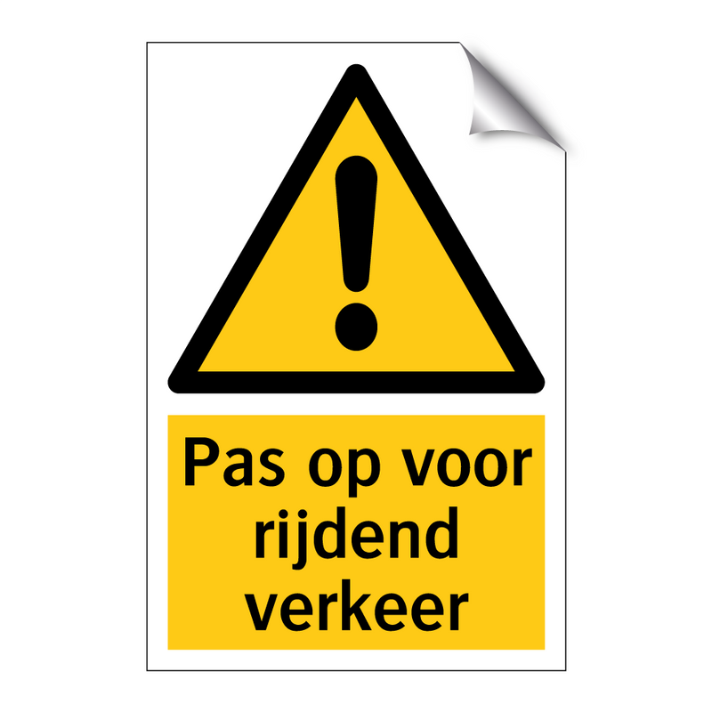 Pas op voor rijdend verkeer