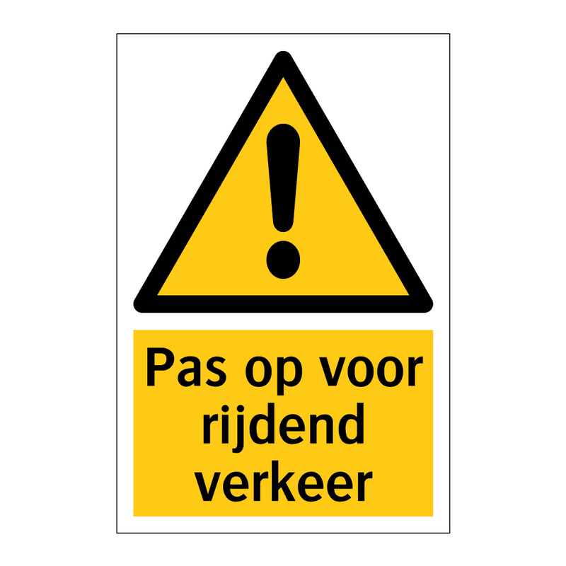 Pas op voor rijdend verkeer