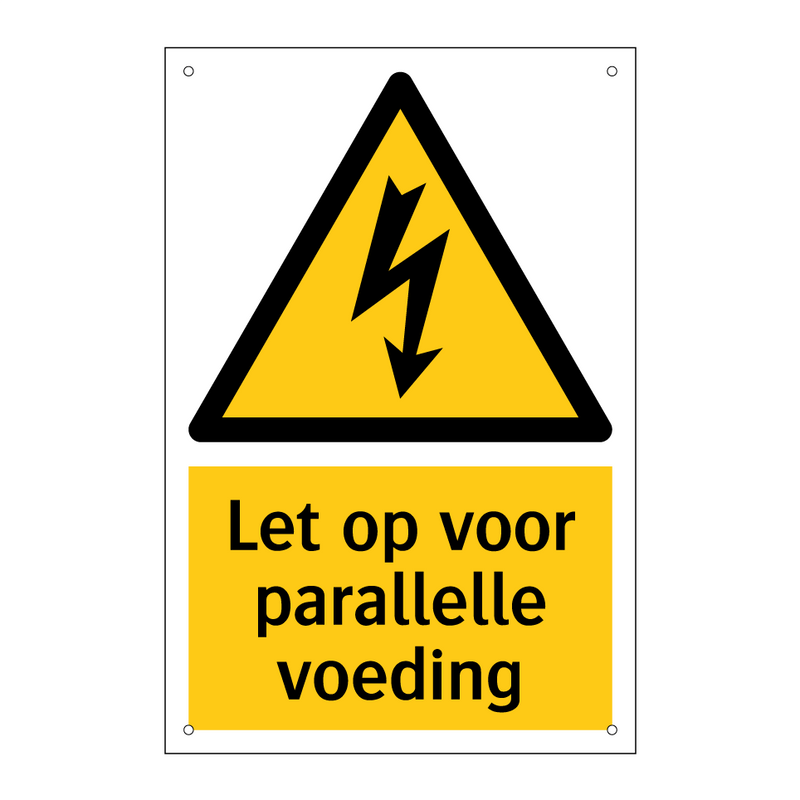Let op voor parallelle voeding