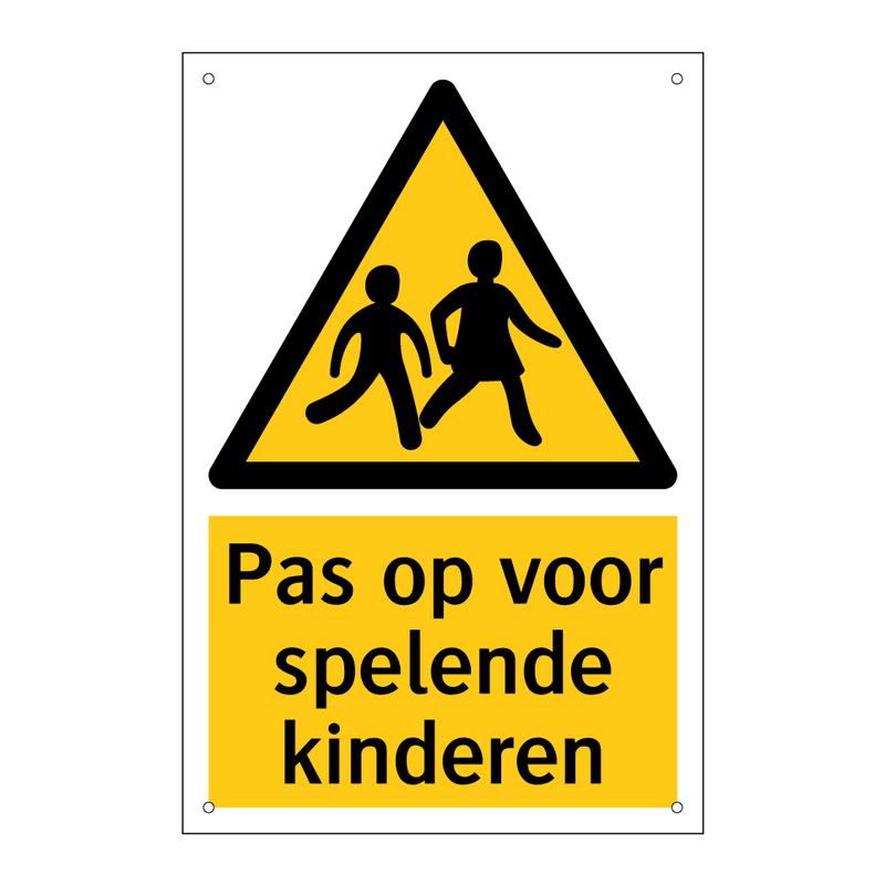 Pas op voor spelende kinderen