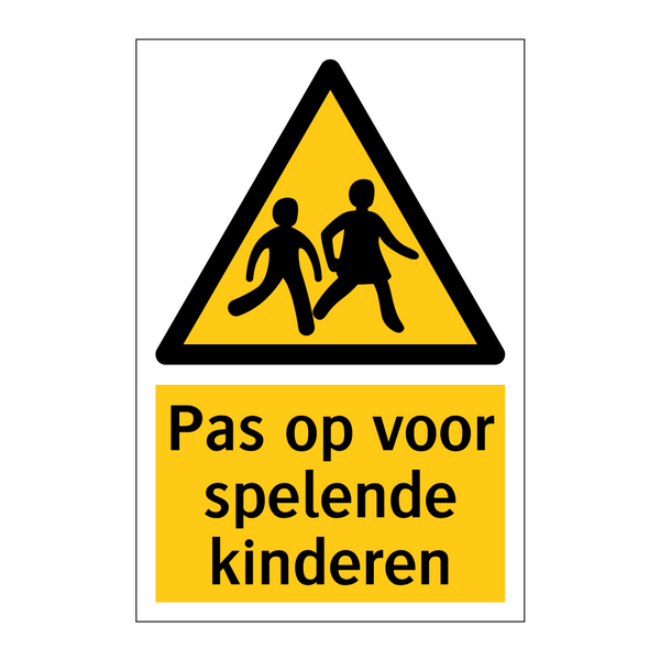 Pas op voor spelende kinderen