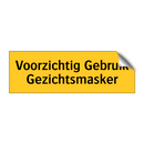 Voorzichtig Gebruik Gezichtsmasker