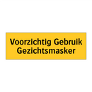 Voorzichtig Gebruik Gezichtsmasker