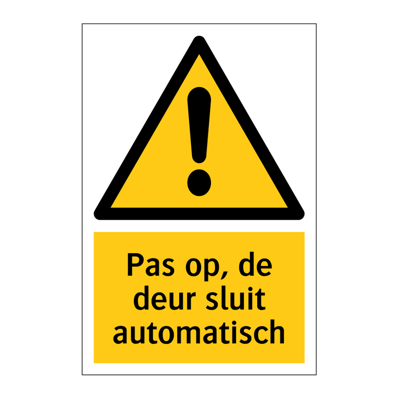 Pas op, de deur sluit automatisch