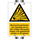 Blastwerkzaamheden van maandag tot en met vrijdag Voertuigen mogen niet geparkeerd worden in dit gebied