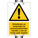 Onderbreek en vergrendel de stroomonderbreker voordat u aan de kraan gaat werken