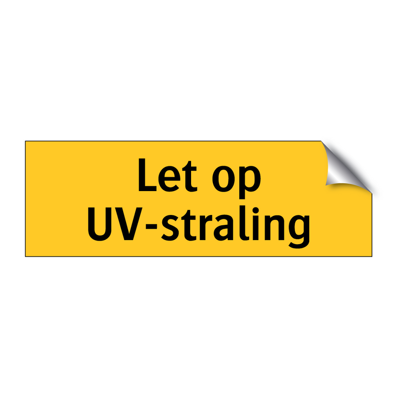 Let op UV-straling