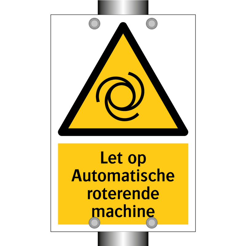 Let op Automatische roterende machine