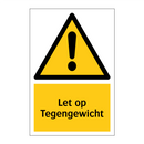 Let op Tegengewicht