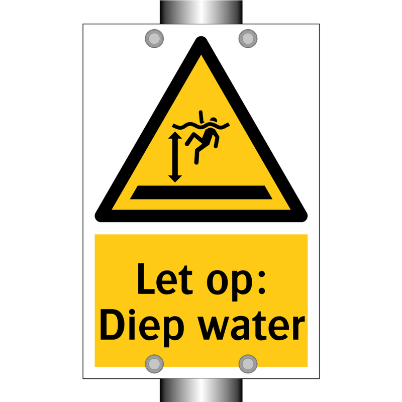 Let op: Diep water