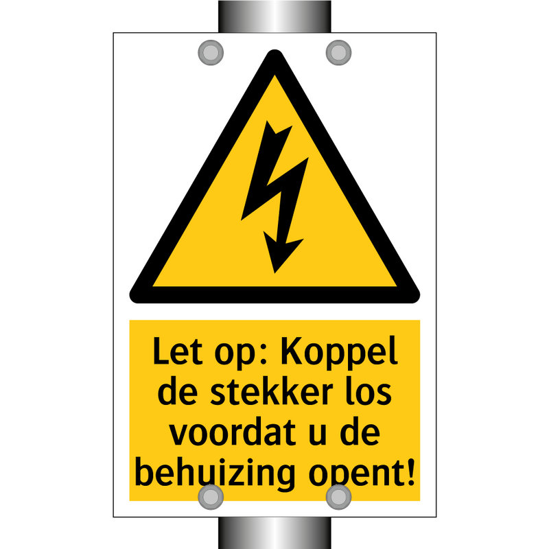 Let op: Koppel de stekker los voordat u de behuizing opent!