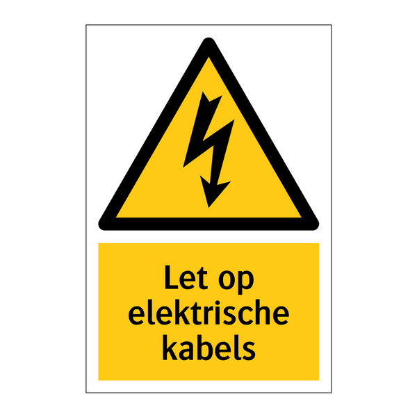 Let op elektrische kabels