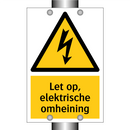 Let op, elektrische omheining