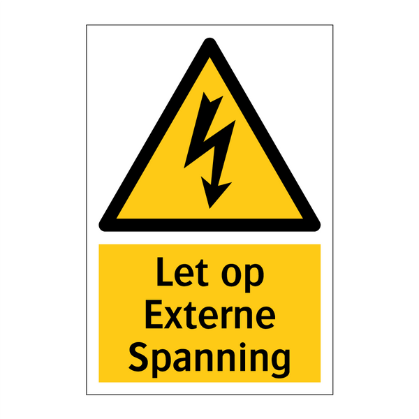 Let op Externe Spanning