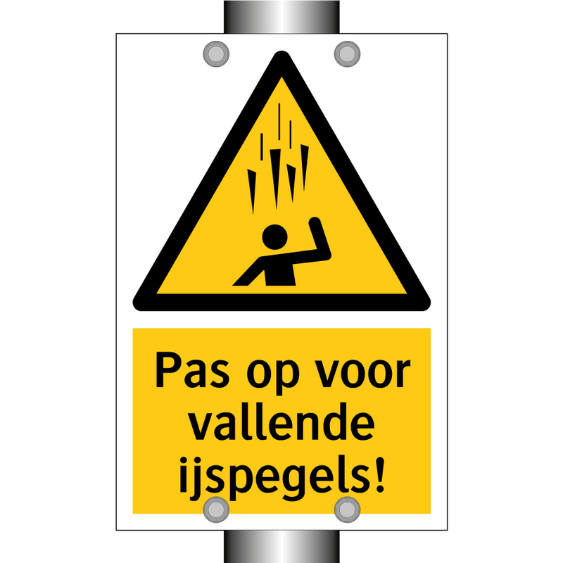 Pas op voor vallende ijspegels!